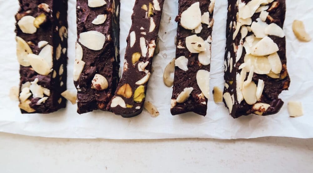Barras de chocolate com mix de nuts
