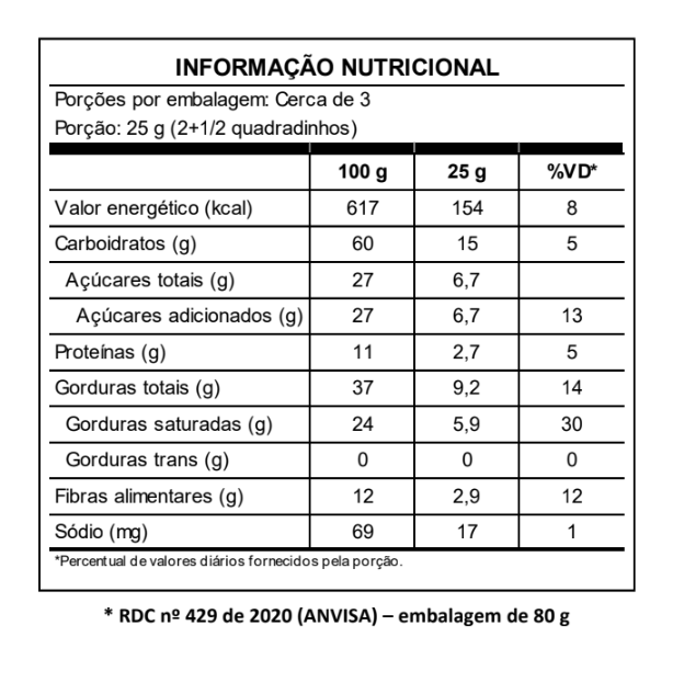 Chocolate Orgânico 70% com Açúcar de Coco e canela | 80g